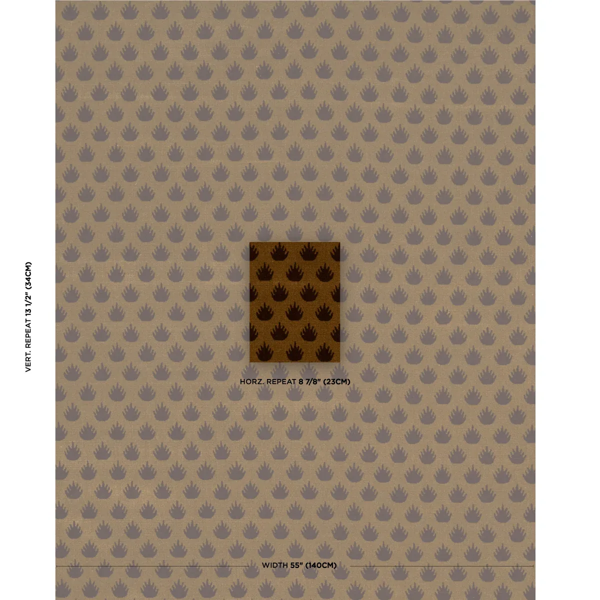 CORONATION VELVET fabric BRONZE color by Schumacher