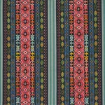 COSIMA EMBROIDERY fabric CARBON MULTI color by Schumacher