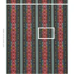 COSIMA EMBROIDERY fabric CARBON MULTI color by Schumacher