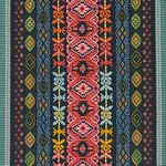 COSIMA EMBROIDERY fabric CARBON MULTI color by Schumacher