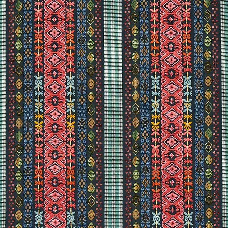 COSIMA EMBROIDERY fabric CARBON MULTI color by Schumacher