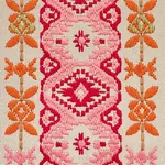 COSIMA EMBROIDERY fabric PINK MULTI color by Schumacher