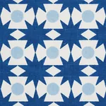 COSMOS fabric BLUE color by Schumacher