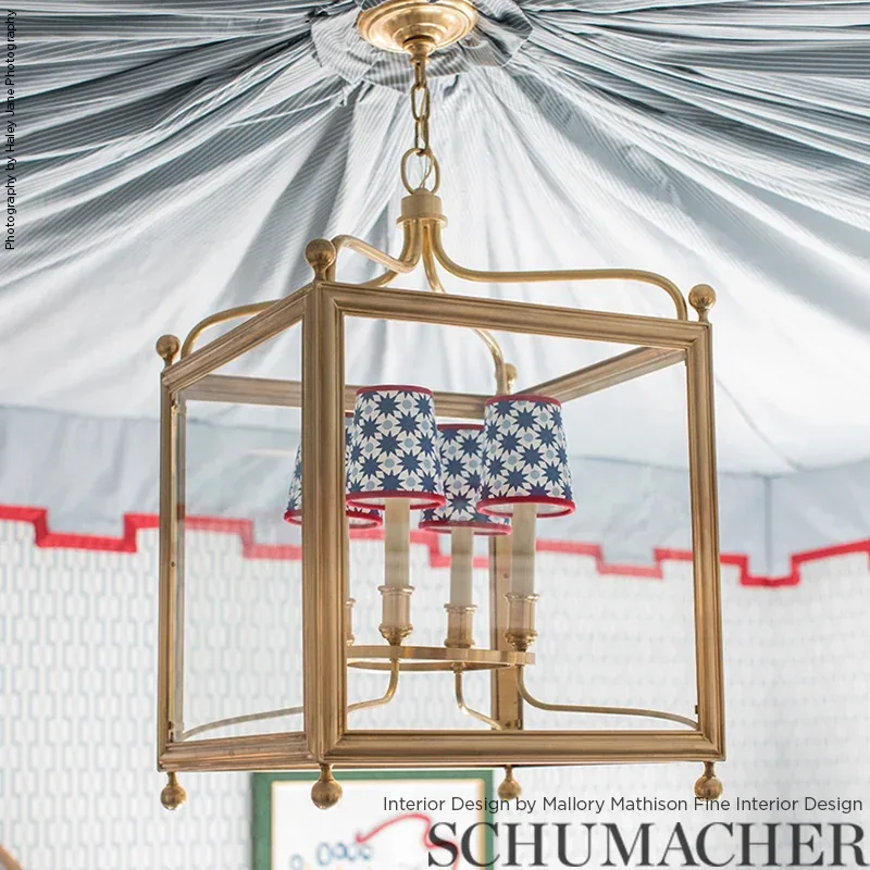 COSMOS fabric BLUE color by Schumacher