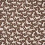 COTTONTAILS Fabric – CHESTNUT | Schumacher | Wallpaper Twins COTTONTAILS fabric CHESTNUT color by Schumacher