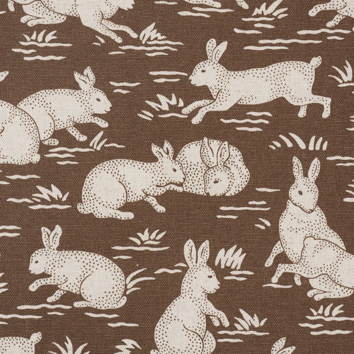 COTTONTAILS Fabric – CHESTNUT | Schumacher | Wallpaper Twins COTTONTAILS fabric CHESTNUT color by Schumacher