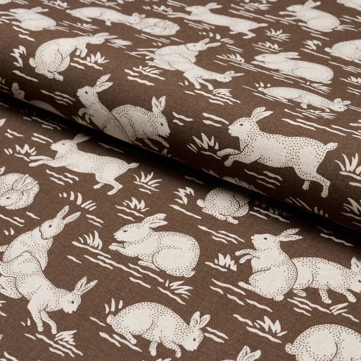 COTTONTAILS Fabric – CHESTNUT | Schumacher | Wallpaper Twins COTTONTAILS fabric CHESTNUT color by Schumacher