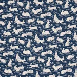 COTTONTAILS fabric INDIGO color by Schumacher