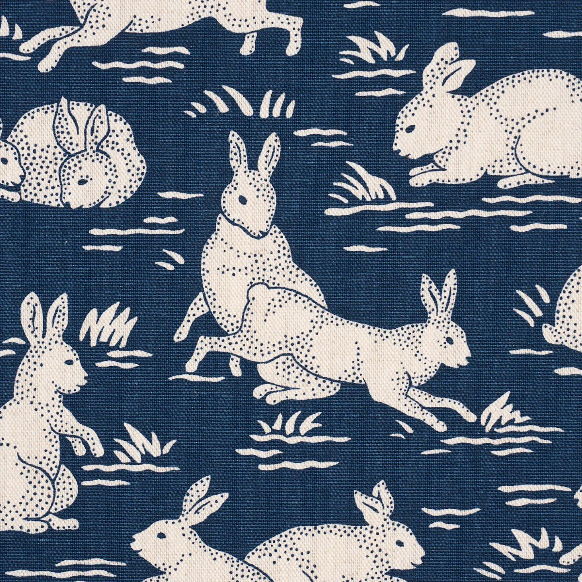 COTTONTAILS fabric INDIGO color by Schumacher