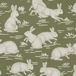 COTTONTAILS Fabric – MOSS | Schumacher | Wallpaper Twins COTTONTAILS fabric MOSS color by Schumacher