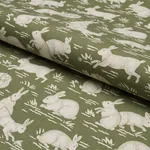 COTTONTAILS Fabric – MOSS | Schumacher | Wallpaper Twins COTTONTAILS fabric MOSS color by Schumacher