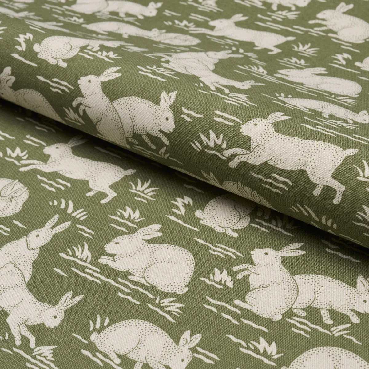 COTTONTAILS Fabric – MOSS | Schumacher | Wallpaper Twins COTTONTAILS fabric MOSS color by Schumacher
