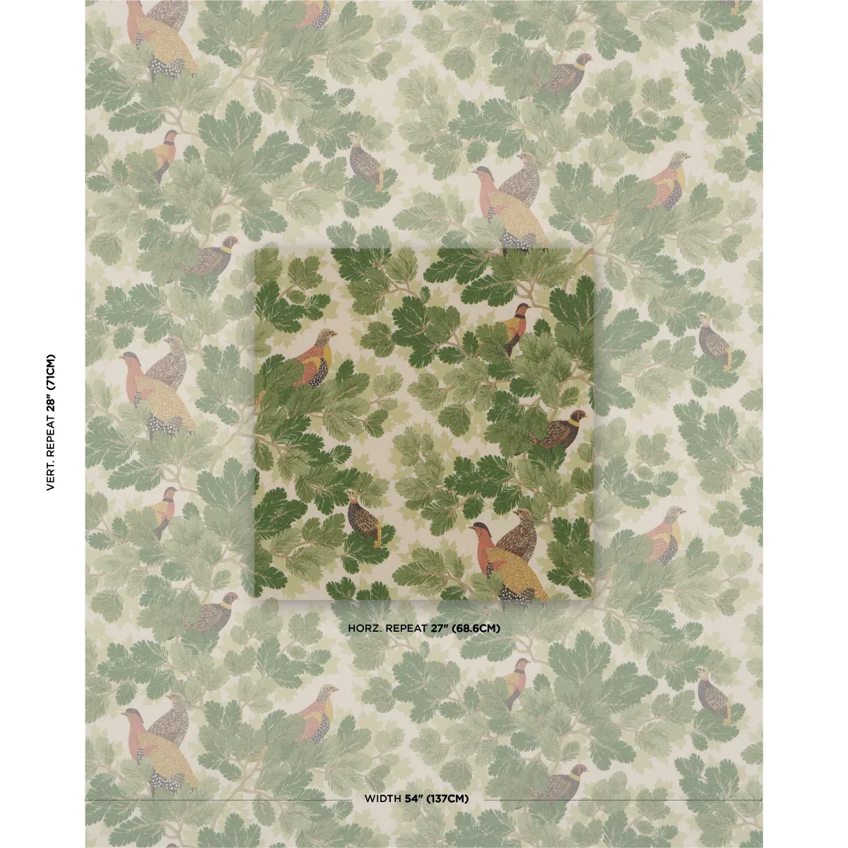COVEY HEDGE Fabric – PINE | Schumacher | Wallpaper Twins COVEY HEDGE fabric PINE color by Schumacher