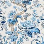 CRANLEY GARDEN Fabric – BLUE | Schumacher | Wallpaper Twins CRANLEY GARDEN fabric BLUE color by Schumacher