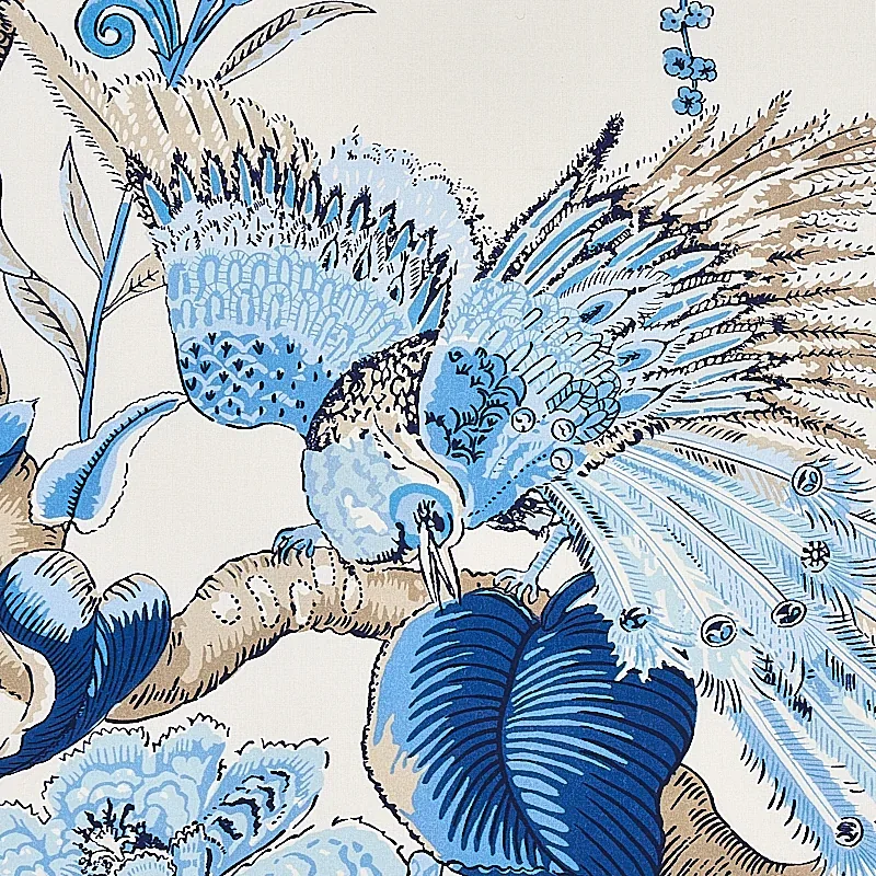 CRANLEY GARDEN Fabric – BLUE | Schumacher | Wallpaper Twins CRANLEY GARDEN fabric BLUE color by Schumacher