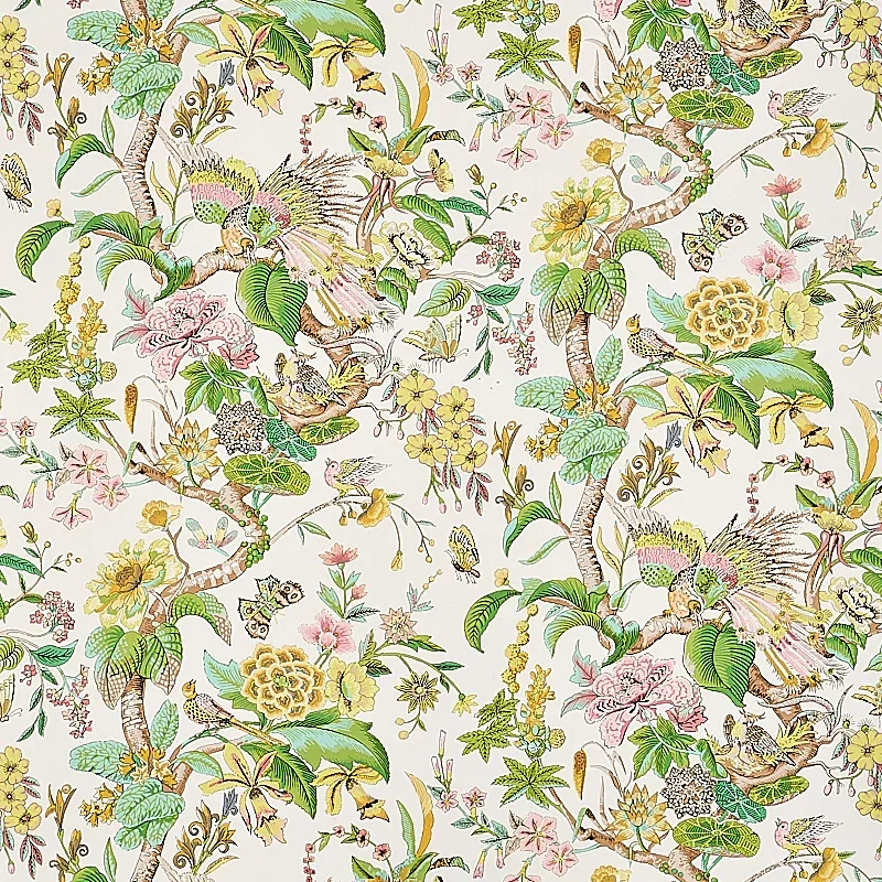 CRANLEY GARDEN fabric PINK color by Schumacher