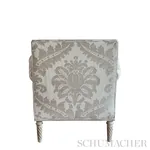 CRAWFORD DAMASK fabric PLATINUM color by Schumacher