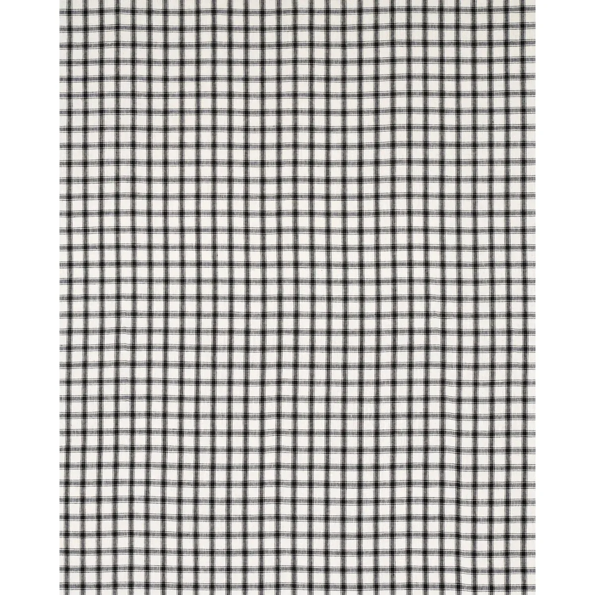 CRAWFORD LINEN CHECK fabric BASALT color by Schumacher