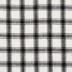 CRAWFORD LINEN CHECK fabric BASALT color by Schumacher