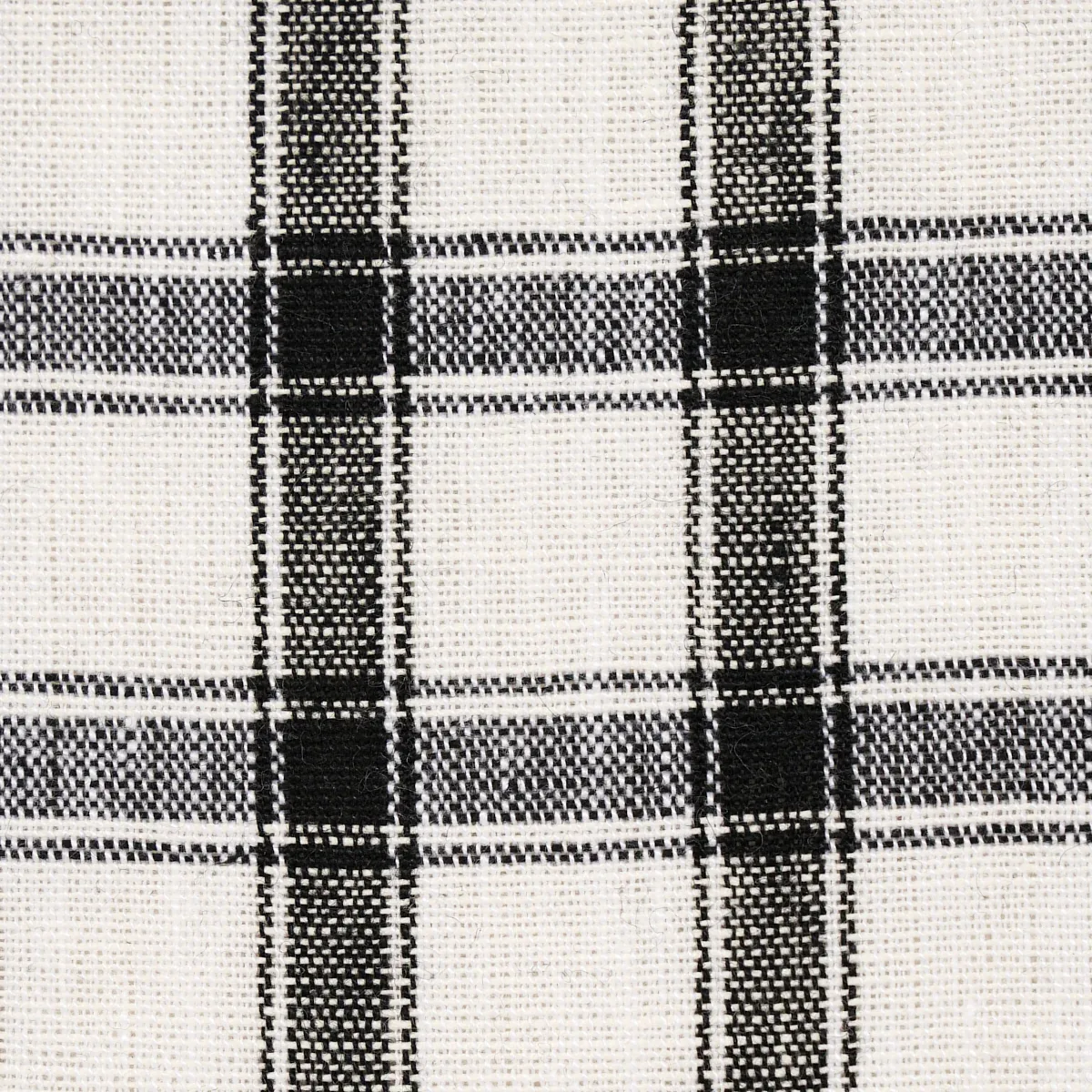 CRAWFORD LINEN CHECK fabric BASALT color by Schumacher