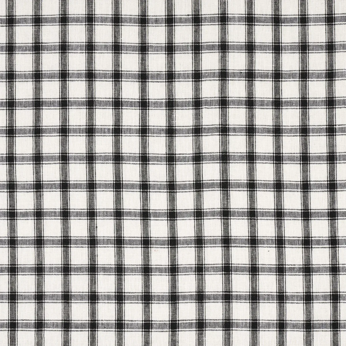 CRAWFORD LINEN CHECK fabric BASALT color by Schumacher