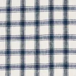 CRAWFORD LINEN CHECK Fabric – INDIGO | Schumacher | Wallpape CRAWFORD LINEN CHECK fabric INDIGO color by Schumacher