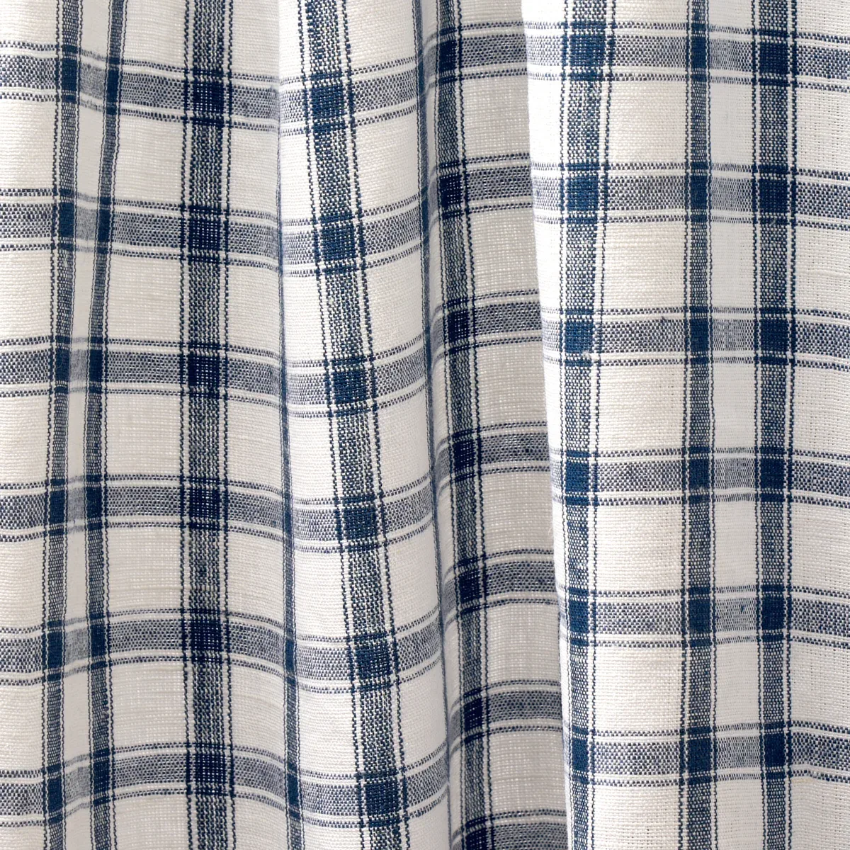CRAWFORD LINEN CHECK Fabric – INDIGO | Schumacher | Wallpape CRAWFORD LINEN CHECK fabric INDIGO color by Schumacher
