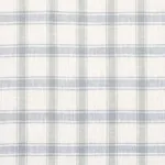CRAWFORD LINEN CHECK fabric JASPER BLUE color by Schumacher