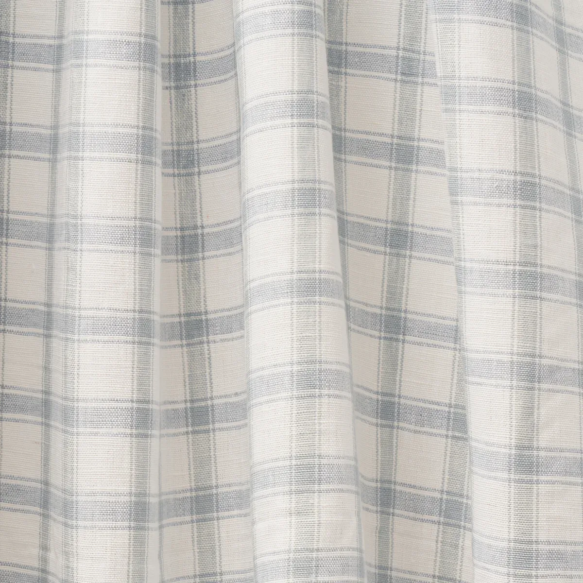 CRAWFORD LINEN CHECK fabric JASPER BLUE color by Schumacher