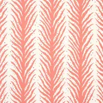 Creeping Fern Print fabric CORAL color by Schumacher