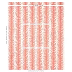 Creeping Fern Print fabric CORAL color by Schumacher