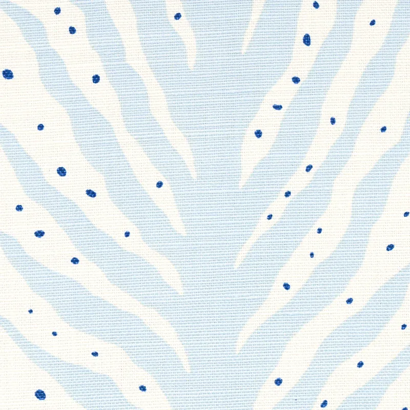 CREEPING FERN PRINT fabric SLUMBER BLUE color by Schumacher