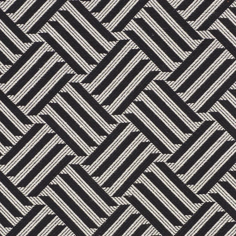 CROSS HATCH fabric BLACK color by Schumacher