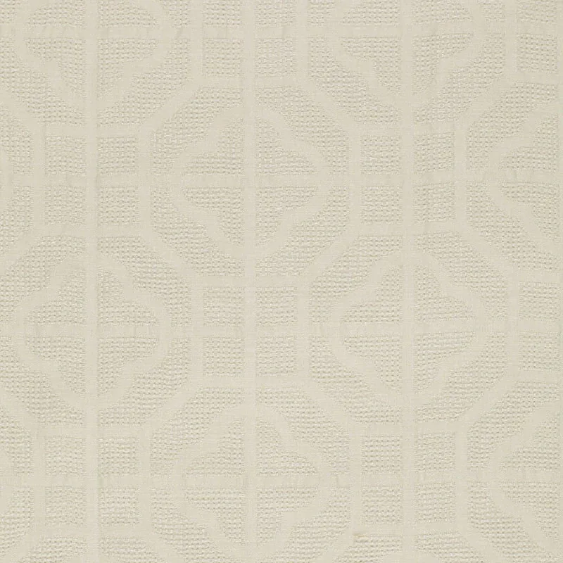 CROSSBRIDGE CASEMENT fabric IVORY color by Schumacher