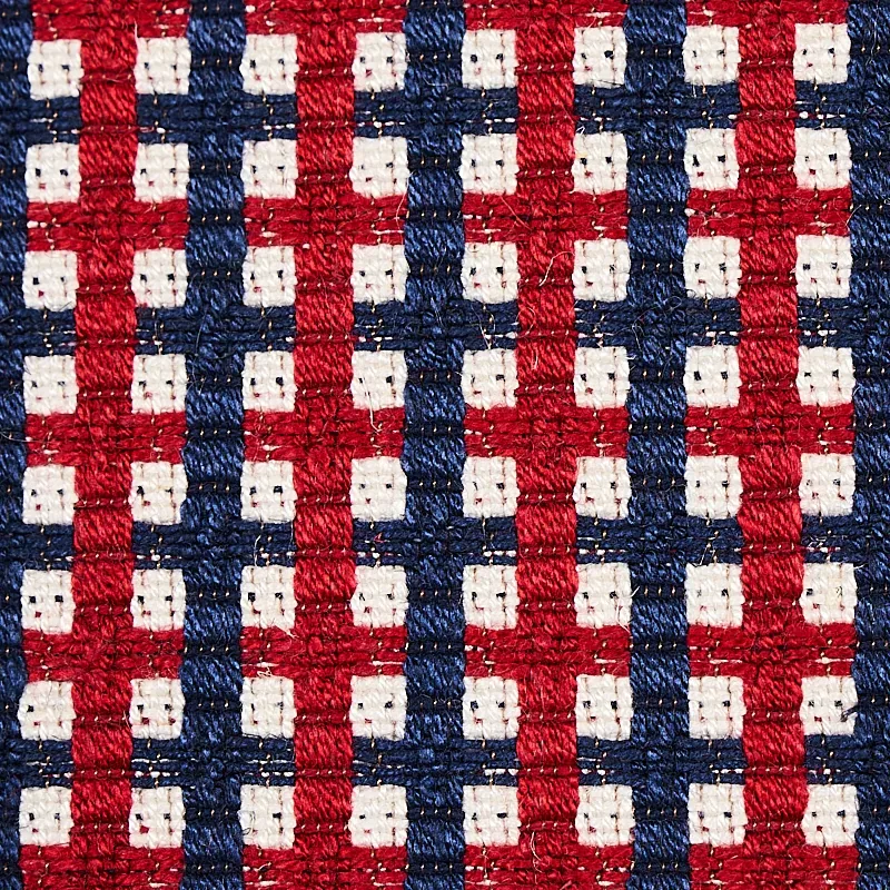 CROSSTOWN Fabric – RED/NAVY | Schumacher | Wallpaper Twins CROSSTOWN fabric RED/NAVY color by Schumacher