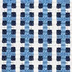 CROSSTOWN Fabric – TILE BLUE | Schumacher | Wallpaper Twins CROSSTOWN fabric TILE BLUE color by Schumacher