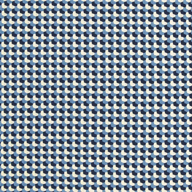CROSSTOWN WEAVE fabric NAVY color by Schumacher