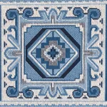 CROWLEY ÉPINGLÉ Fabric – BLUE | Schumacher | Wallpaper Twins CROWLEY ÉPINGLÉ fabric BLUE color by Schumacher