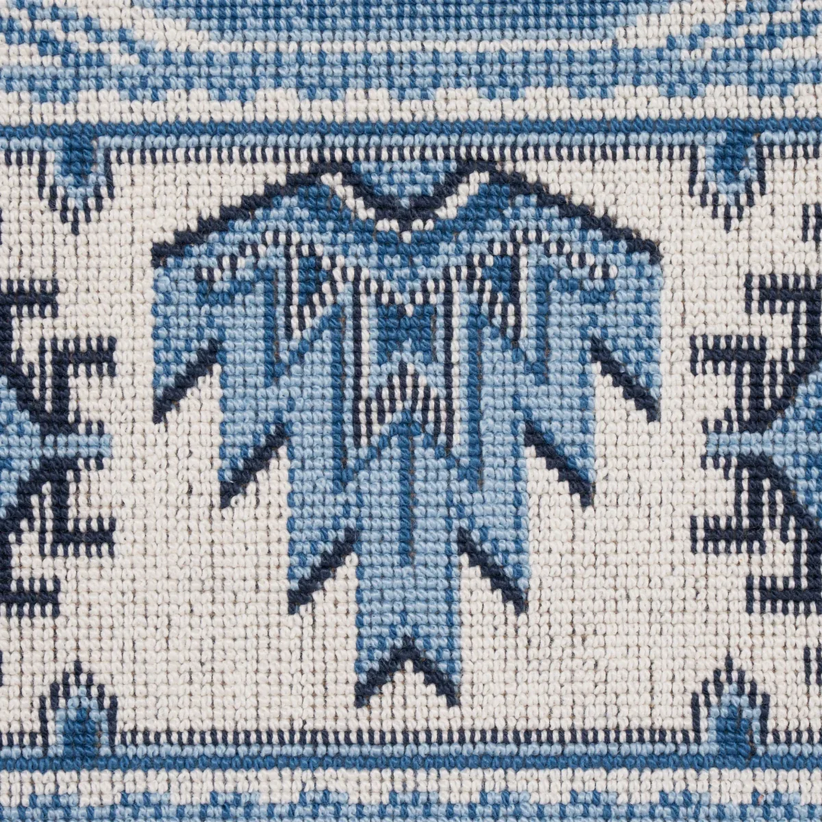 CROWLEY ÉPINGLÉ Fabric – BLUE | Schumacher | Wallpaper Twins CROWLEY ÉPINGLÉ fabric BLUE color by Schumacher