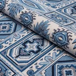 CROWLEY ÉPINGLÉ Fabric – BLUE | Schumacher | Wallpaper Twins CROWLEY ÉPINGLÉ fabric BLUE color by Schumacher