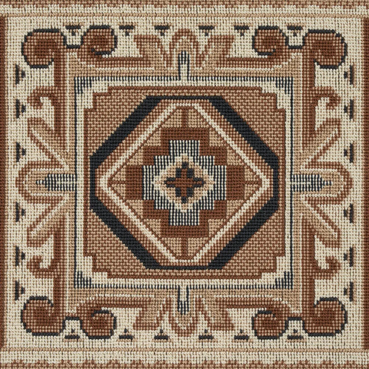 CROWLEY ÉPINGLÉ fabric BROWN color by Schumacher