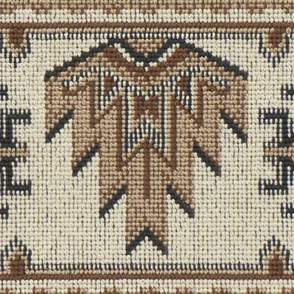 CROWLEY ÉPINGLÉ fabric BROWN color by Schumacher