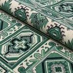 CROWLEY ÉPINGLÉ fabric GREEN color by Schumacher