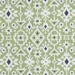 CRUSOE IKAT fabric GREEN color by Schumacher
