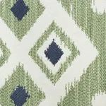 CRUSOE IKAT fabric GREEN color by Schumacher