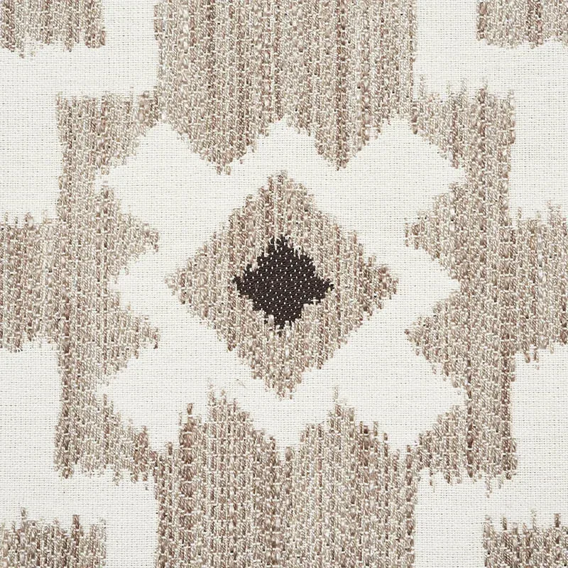 CRUSOE IKAT Fabric – GREIGE | Schumacher | Wallpaper Twins CRUSOE IKAT fabric GREIGE color by Schumacher
