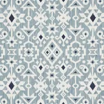 CRUSOE IKAT fabric SKY color by Schumacher