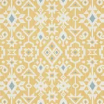 CRUSOE IKAT fabric YELLOW color by Schumacher