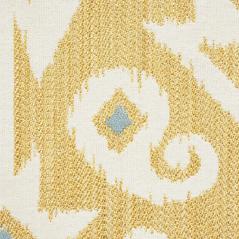 CRUSOE IKAT fabric YELLOW color by Schumacher