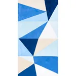 CUBIST SILK PANEL fabric BLUE color by Schumacher